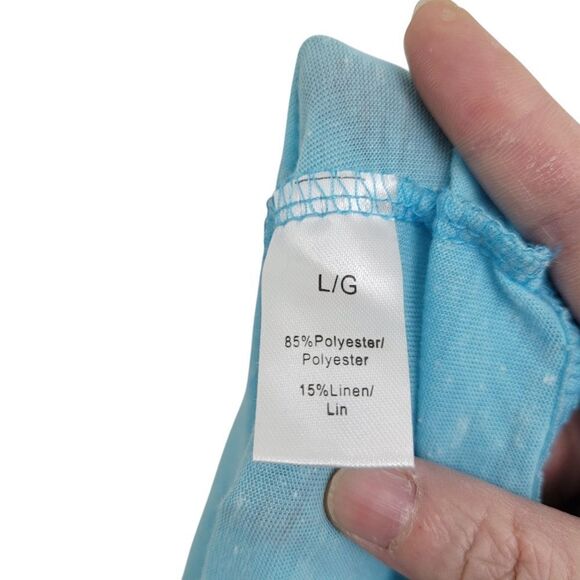 2/$20 Ardene Plain Baby Blue Top Blouse Size: Large - Picture 7 of 7